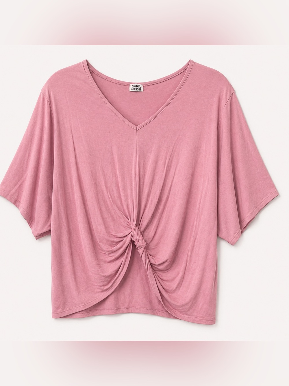 Smoke & Mirrors Pink Knotted Top Medium M
